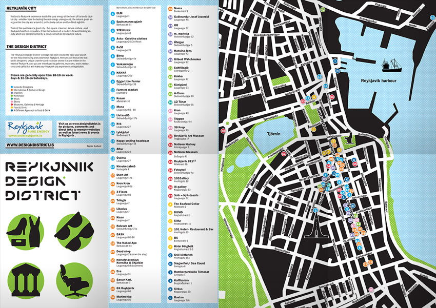 Reykjavik Design District Map